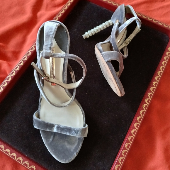 Sophia Webster Velvet Heels (NWOT) - Picture 1 of 10
